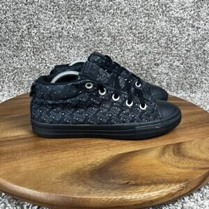 Converse Chuck Taylor All Star Street Youth Size 3 Shoe Black Gray License Plate